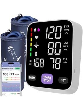 Andesfit Bluetooth Blood Pressure Monitor XL Cuff NIB